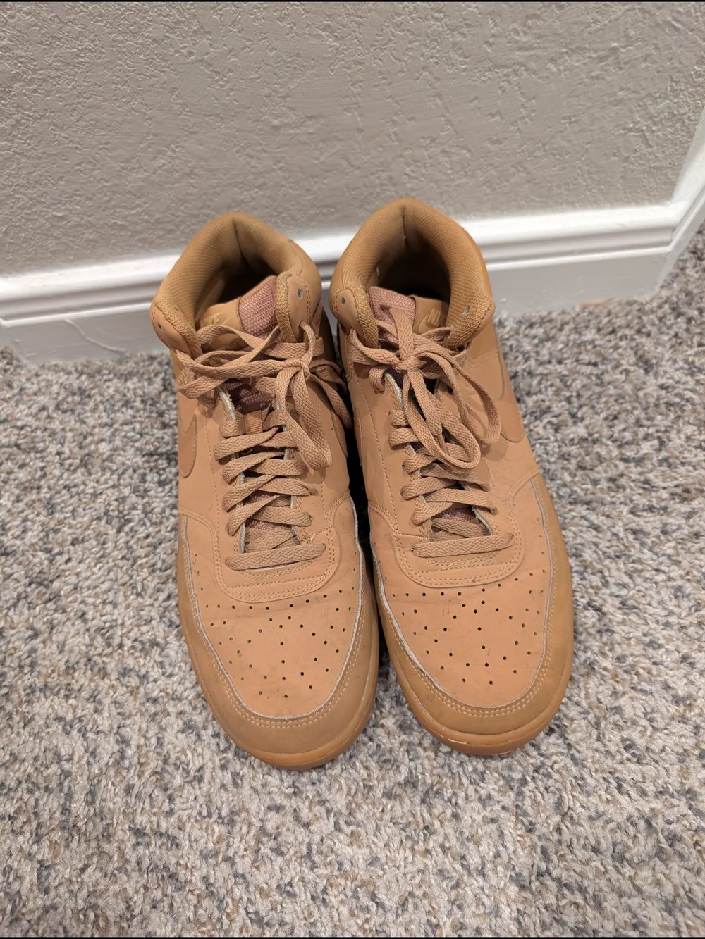 Nike Men's Wheat/Tan High-Top Sneakers